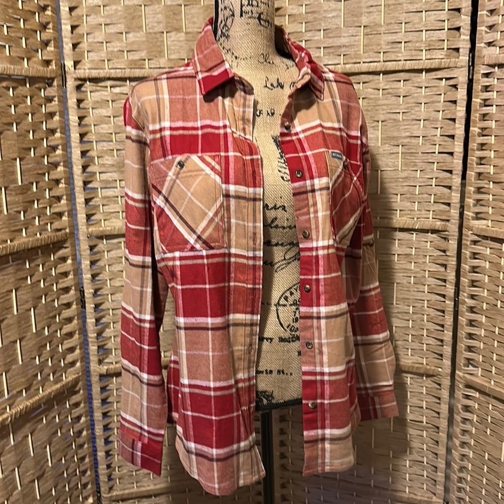 Columbia Plaid Flannel Shirt Button Down L NWT - Picture 2 of 12